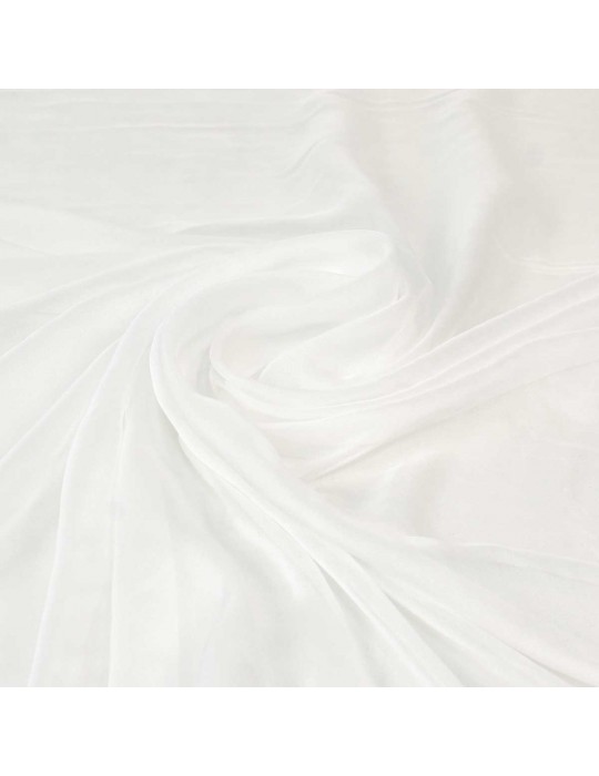 Tissu voile uni transparent blanc