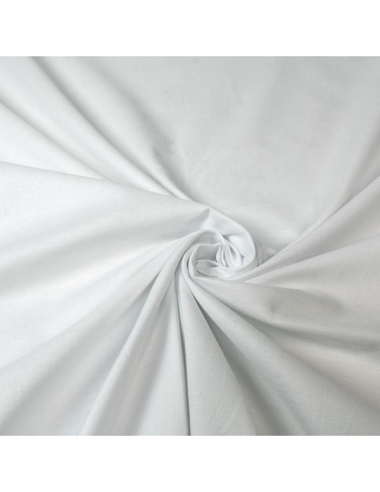 Tissu coton/élasthanne uni blanc
