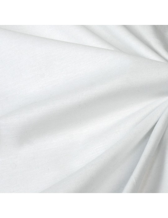 Tissu coton/élasthanne uni blanc
