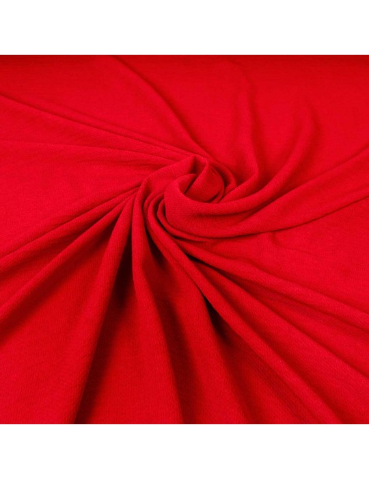 Tissu polyester uni rouge
