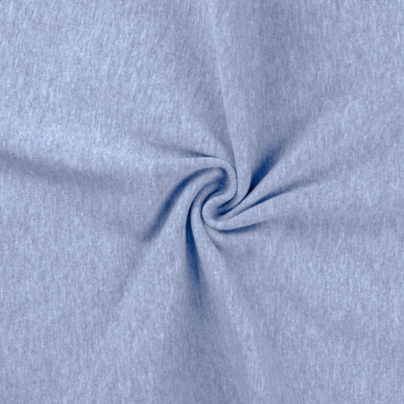 Coupon 3m Tissu Bord Cote Uni Bleu Clair 