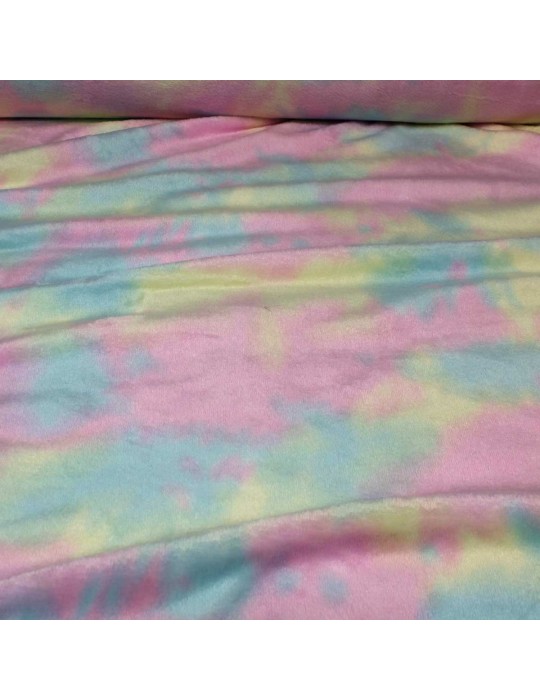 Tissu micro polaire multicolore