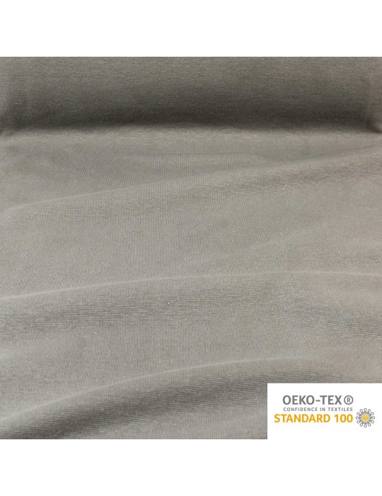 Tissu bord-côte tubulaire 35 cm oeko-tex gris