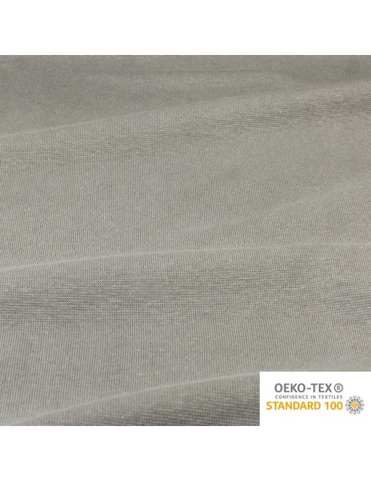 Tissu bord-côte tubulaire 35 cm oeko-tex gris