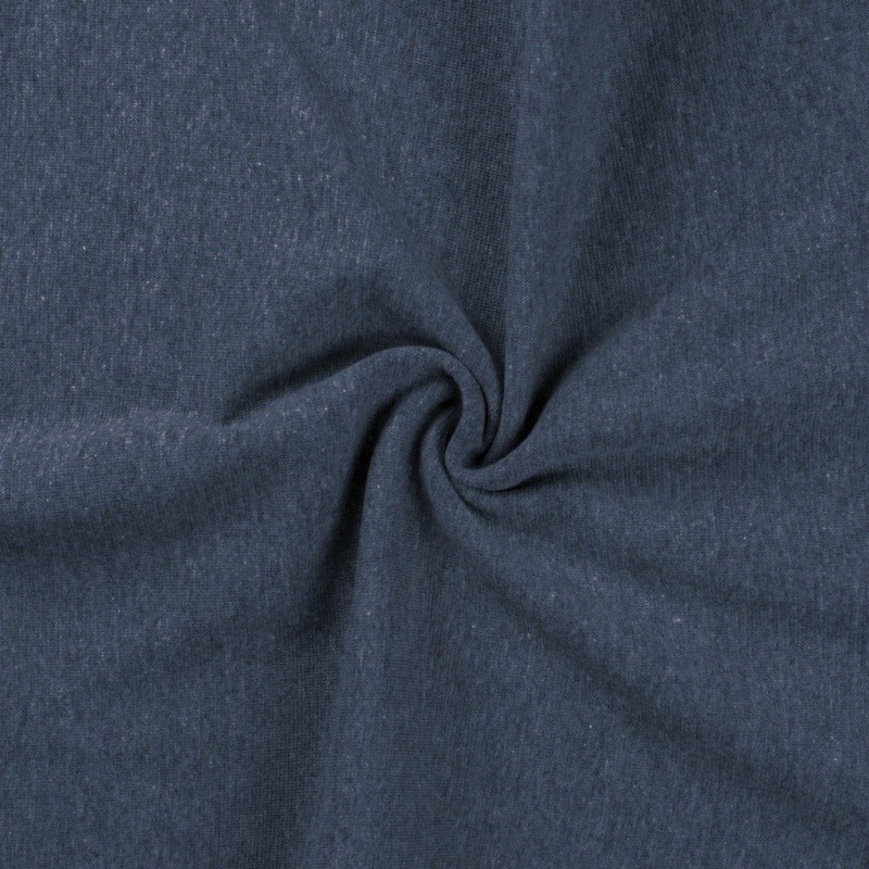 Coupon 3m Tissu Bord Cote Uni Jeans Clair 