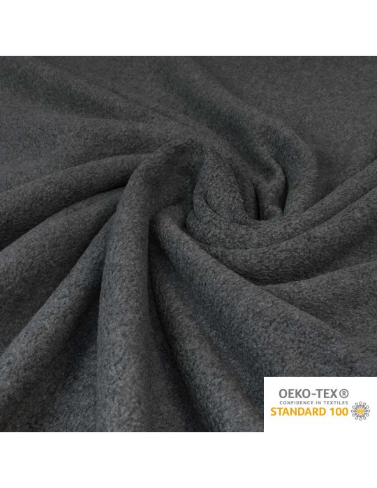 Tissu polaire uni oeko-tex gris