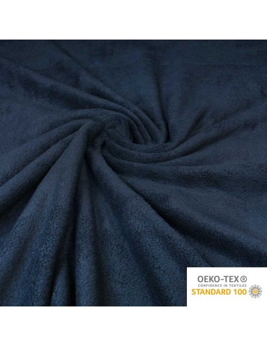 Tissu polaire uni oeko-tex bleu marine