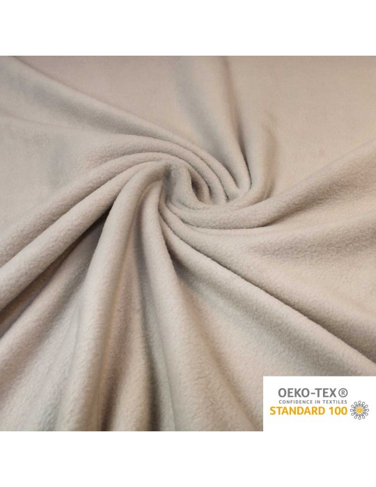 Tissu polaire uni oeko-tex beige