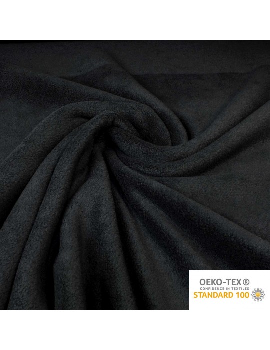 Tissu polaire uni oeko-tex noir