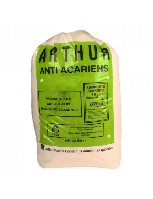 Rembourrage synthétique blanc anti-acariens 1 kg