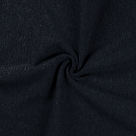 Coupon 3m Tissu Bord Cote Uni Jeans Chiné