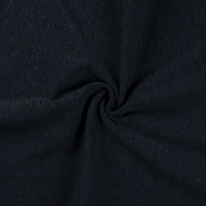 Coupon 3m Tissu Bord Cote Uni Jeans Chiné