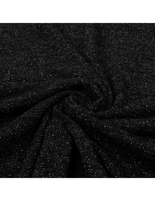 Tissu jersey métal noir