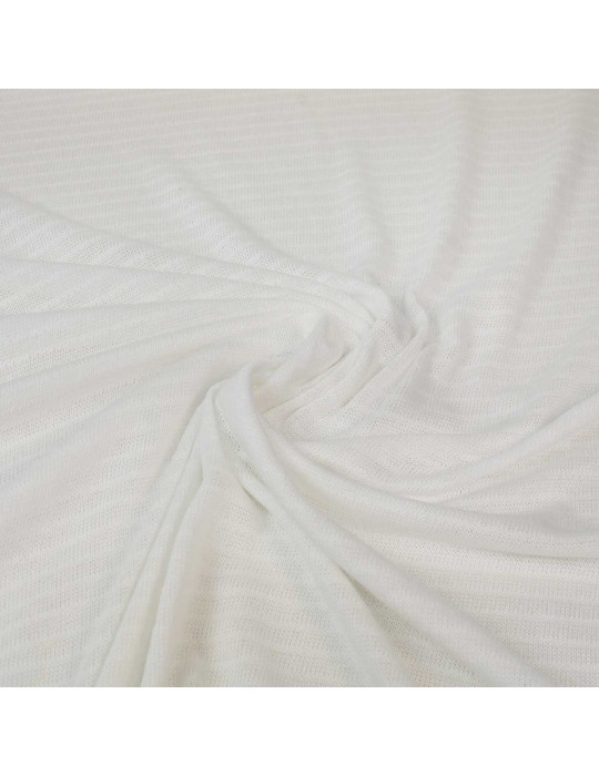 Tissu maille coton blanc