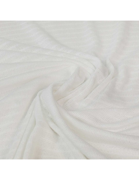 Tissu maille coton blanc
