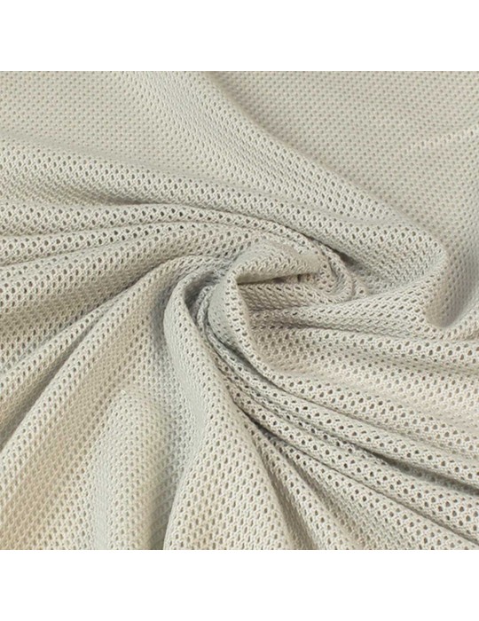 Tissu filet coton gris clair