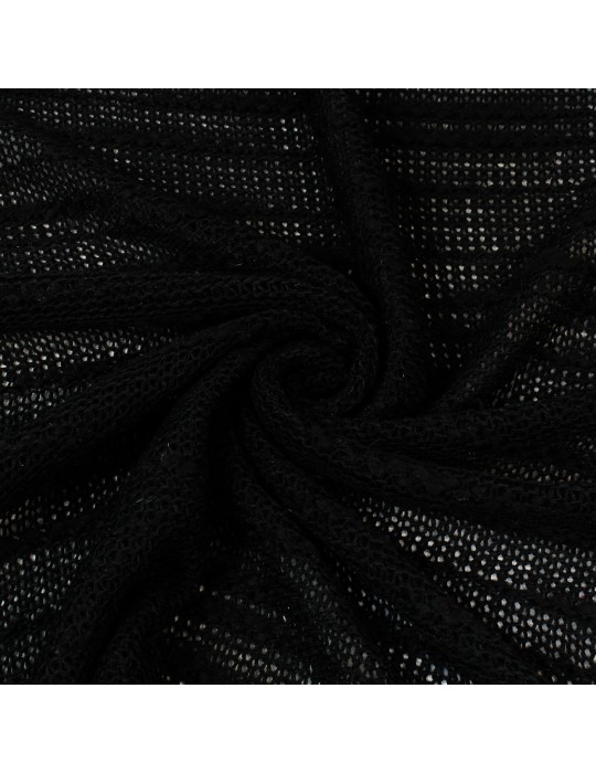 Tissu lainage tricot noir