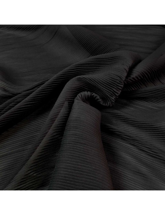 Tissu plissé uni noir