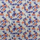 Coupon 3m Tissu Cretonne Porcelaine Imprimé Blanc 