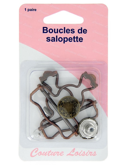 Boucles salopettes bronze x2