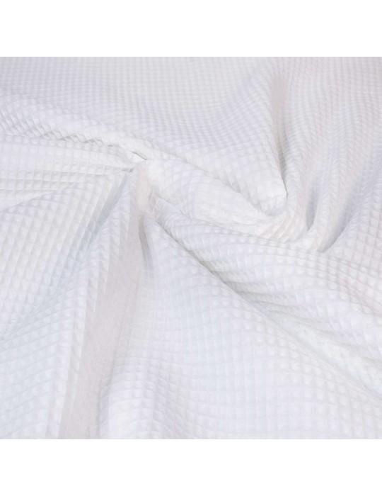 Tissu nid d'abeille oeko-tex blanc