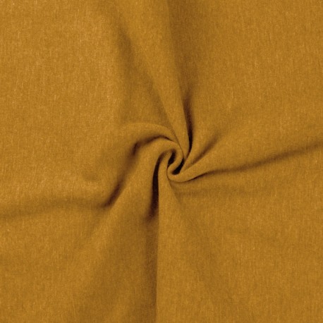 Coupon 3m Tissu Bord Cote Uni Ocre 