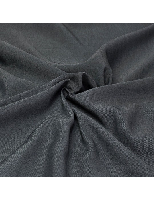 Tissu coton/polyester uni gris