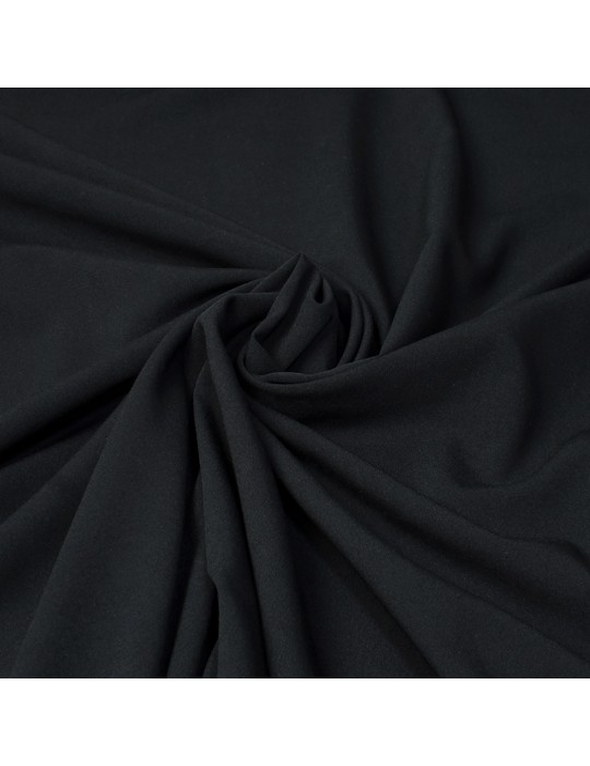 Toile unie polyester/élasthanne noire