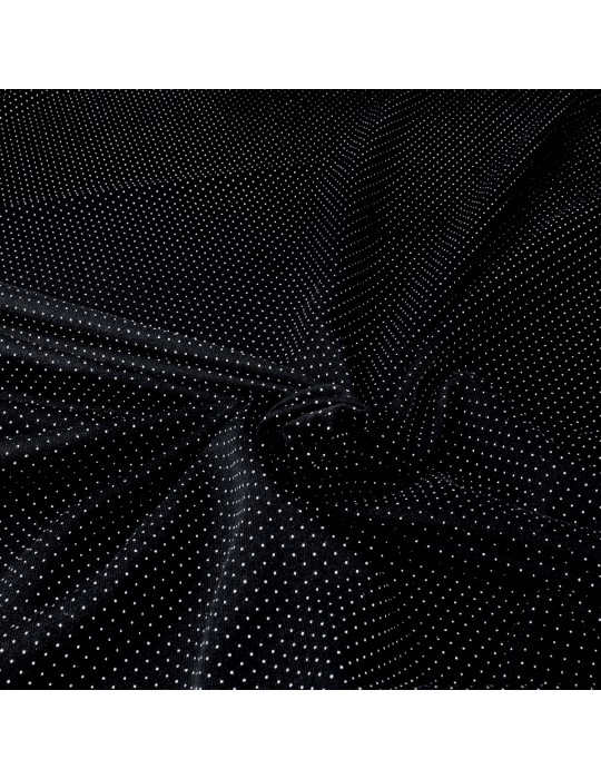 Tissu polyester/coton à points noir