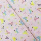 Coupon 3m Tissu Cretonne Imprimé Girl Power Rose 