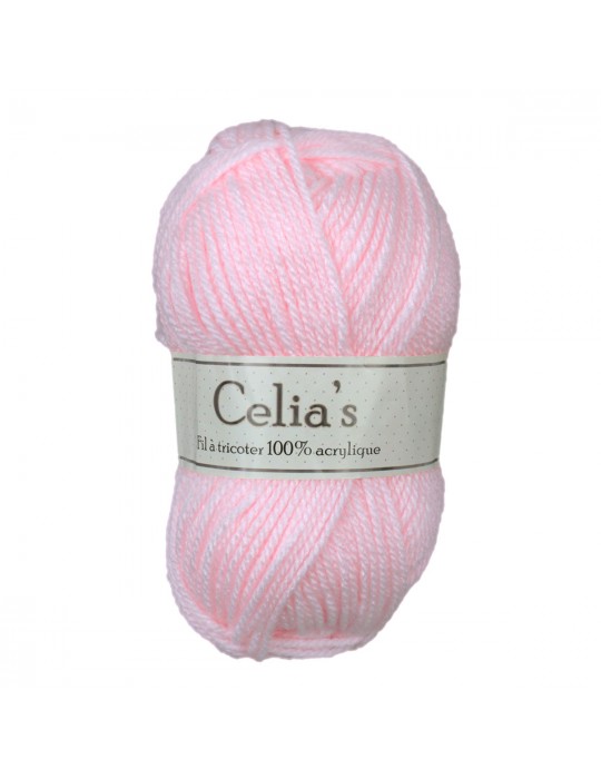 Lot de 10 pelotes de fil à tricoter Celia's rose