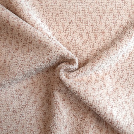 Coupon 3m Tissu Isolia Bouclette Obscurcissant Thermique Nude 