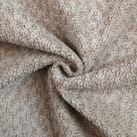 Coupon 3m Tissu Isolia Bouclette Obscurcissant Thermique Taupe 