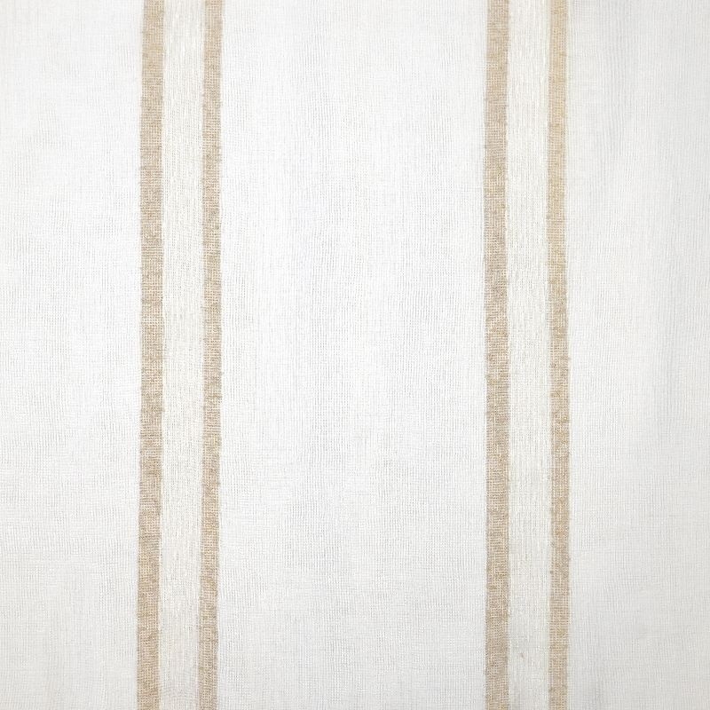 Coupon 3m Tissu Etamine Rayée Marty Beige