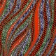 Coupon 3m Tissu Coton Esprit Wax Nubia Glitter Orange Or 