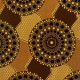 Coupon 3m Tissu Coton Esprit Wax Baobab Glitter Marron Or 