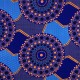 Coupon 3m Tissu Coton Esprit Wax Baobab Glitter Bleu 