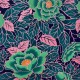 Coupon 3m Tissu Coton Esprit Wax Lotus Glitter Jade Rose