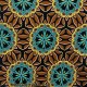 Coupon 3m Tissu Coton Esprit Wax Bamori Glitter Curry Jade