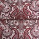Coupon 3m Tissu JAcquard Paisley Bordeaux 