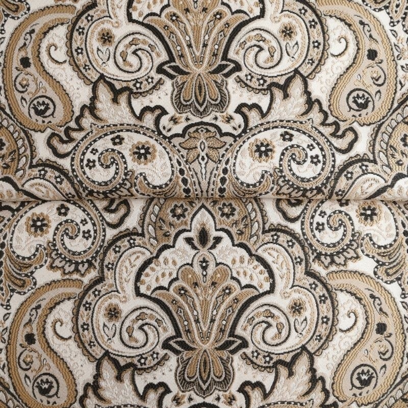 Coupon 3m Tissu Jacquard Paisley Beige 