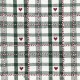 Coupon 3m Tissu Jacquard Villars Ecru Vert 