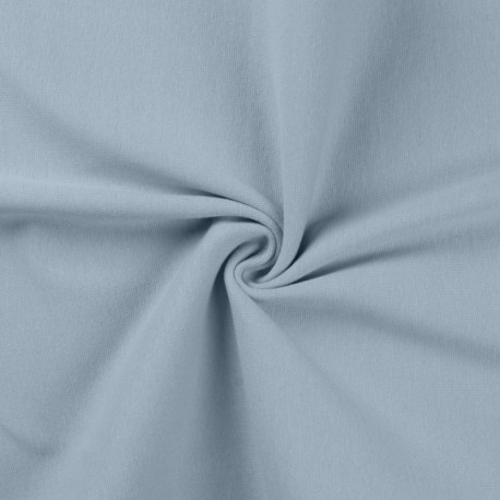 Coupon 3m Tissu Bord Cote Uni Bleu Clair 