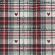 Coupon 3m Tissu Jacquard Villars Ecru Rouge