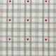 Coupon 3m Tissu Jacquard Ollon Ficelle Coeur Rouge 