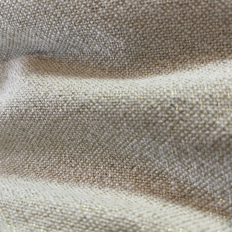 Coupon 3m Tissu Gaston Lurex Uni Ecru