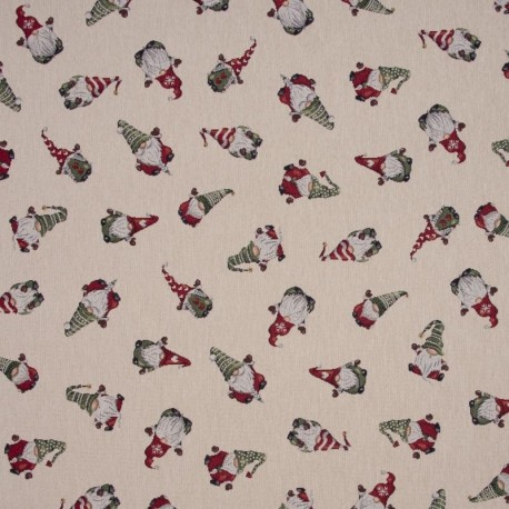 Coupon 3m Tissu Jacquard Tomte Holiday Joy 