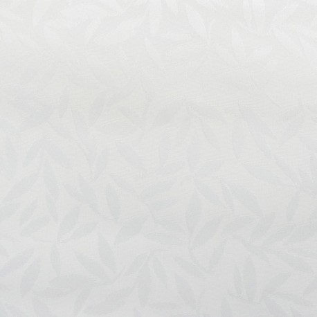 Coupon 3m Tissu Laurea Jacquard Enduit Blanc 