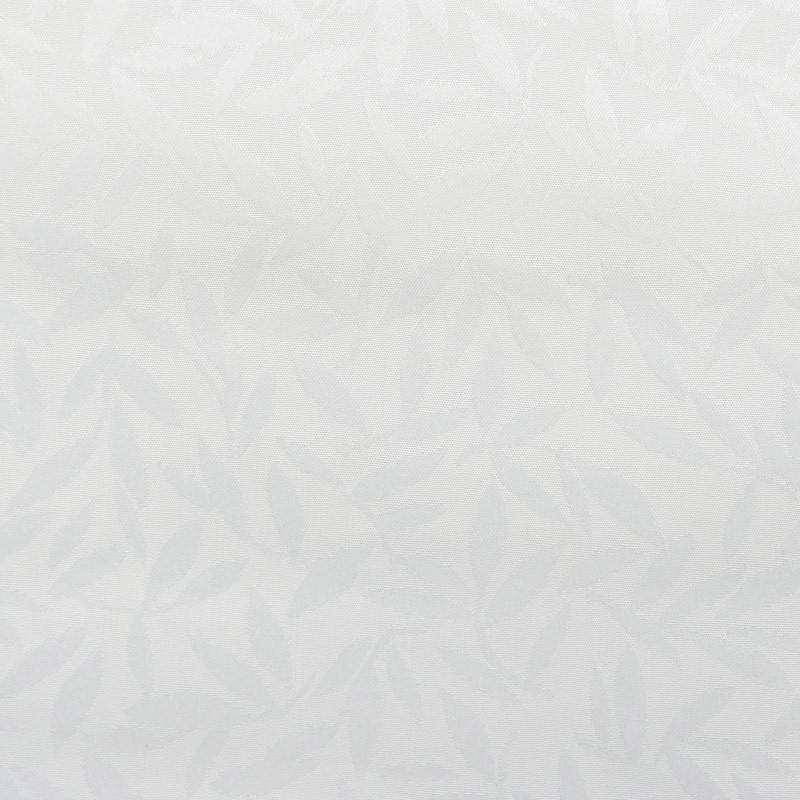 Coupon 3m Tissu Laurea Jacquard Enduit Blanc 