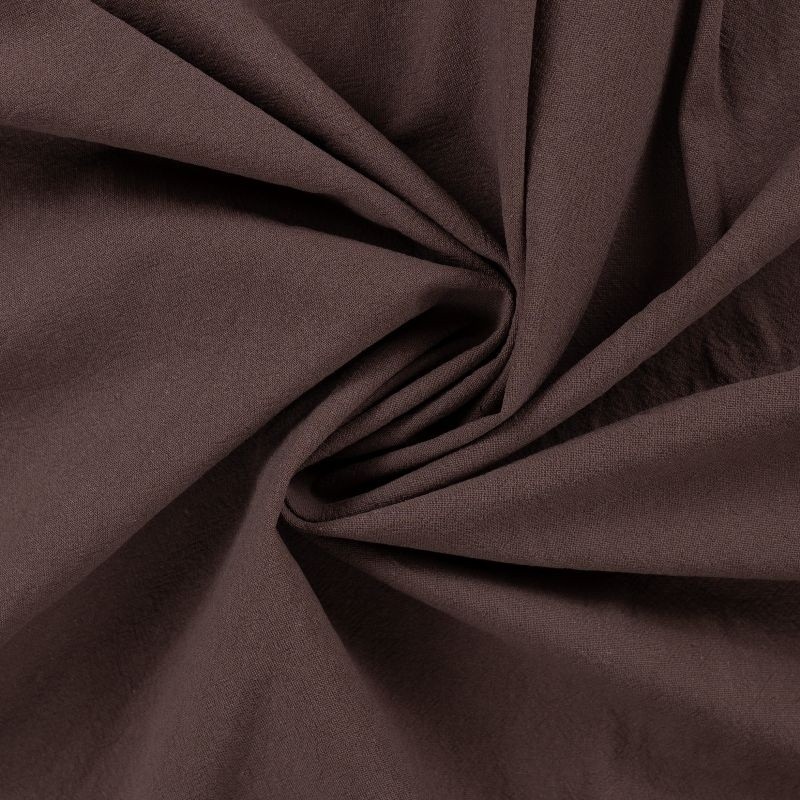 Coupon 3m Tissu Coton Lavé Uni Marron